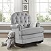 Baby Relax Brielle Button Tufted, Upholstered Rocker/Gray