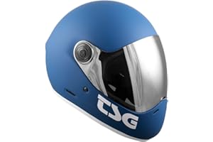 TSG - Pass Pro Full-face Helmet w/Two Visors | Performance Helmet for Downhill Skateboarding, E-Skating, E-Onewheeling, Longboarding | Compact, Aerodynamic | Scratch Proof Visor, Nose Ports, Anti Fog