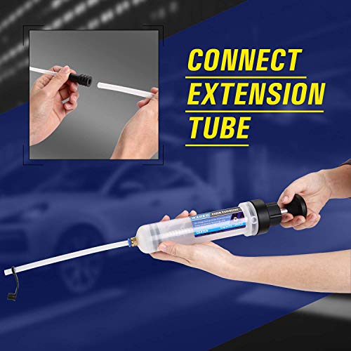 WADEO Oil Fluid Extractor, Fluid Change Syringe 200cc, Extraction&Fill