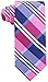Buffalo Plaid for Men - Woven Necktie - Blue and Pink