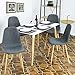 Kitchen Dining Chairs Side Dining Room Chairs Set of 4 with Sturdy Metal Legs Wood Look for Restaurant Home Living Room,Grey