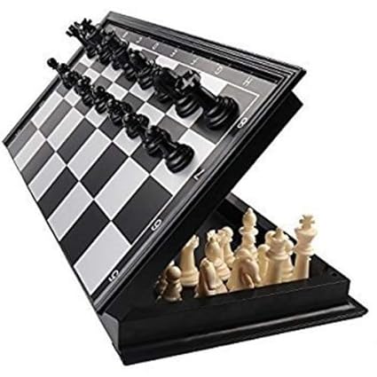 Jambuwala Enterprise Magnetic Educational Toys Travel Chess Set with Folding Board for Kids and Adults (10 Inch)