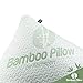 Bamboo Pillow - Soft & Comfortable with Shredded Memory Foam - Removable Zippered Natural Cooling Bamboo Cover - Anti-Bacterial & Hypoallergenic - Relieves Snoring, Neck Pain and TMJ - (2 PACK)