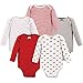 Hudson Baby Unisex Baby Cotton Long-sleeve Bodysuits, Bow, 6-9 Months US