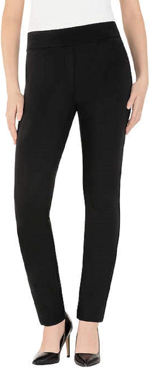 Buy Dalia Women's Ponte Pant Black Slim, Black, Large at Amazon.in