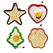 Egg Poachers 4 Shape Silicone Egg Ring Set, Non-Stick Egg Pancake Mold Cooker for Fried Egg, Sandwiches, Pie, Mcmuffin by OWN KAN (4 Pieces)