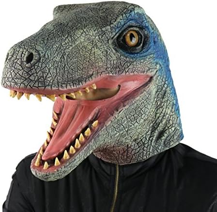 HENGYUTOYMASK Máscara de cocodrilo de látex, máscara de cabeza de animal espeluznante, cocodrilo, depredador, máscara de reptil acuático, disfraz para fiesta de Halloween, tamaño adulto