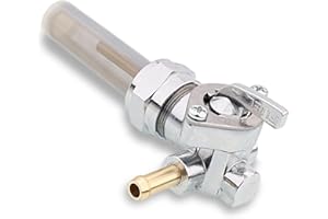 TSUNG 22mm Petcock Fuel Valve – Gas Tank Shut-Off Switch with 1/4" Outlet, Aftermarket Replacement for Most V-Twin, Cruiser, Touring, Bobber, Chopper & Custom Motorcycles (Left Outlet)