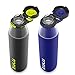 ZULU Studio Tritan Water Bottles with Silicone Grip, Leak Proof Flip Lid, BPA Free, Tasteless & Odorless, 32oz Grey/Violet Ice -2 Pack
