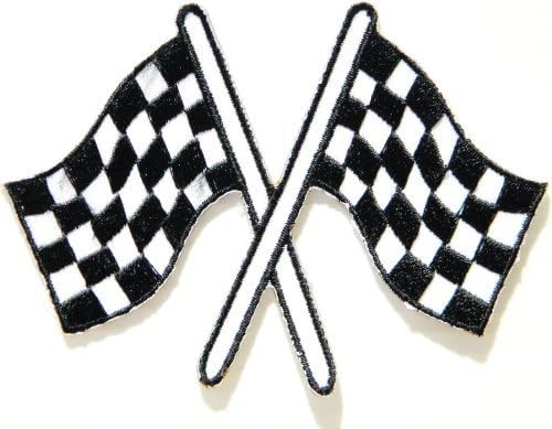 Chekered Flag Biker Rider Racing Jacket T-shirt Vest Patch Sew Iron on Embroidered Badge Custom
