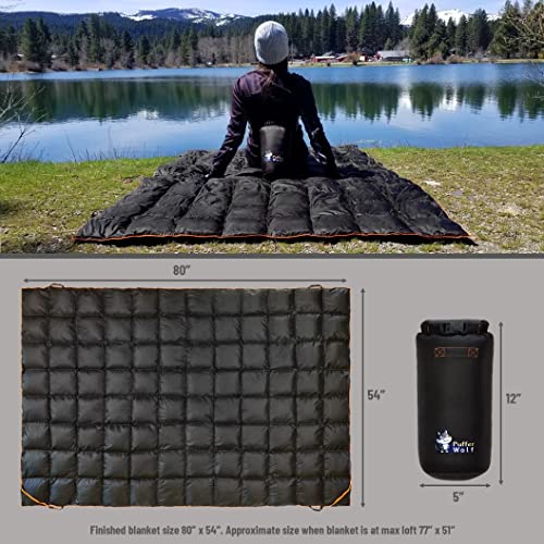 PUFFER WOLF Extra Large Double Insulated Outdoor Camping Blanket 2X