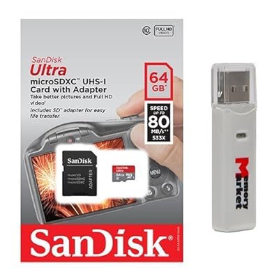 Buy Sandisk Ultra 64gb Uhs I Class 10 Microsdxc Memory Card Up To 80mb S Sdsqunc 064g With Adapter And Usb 2 0 Memorymarket Dual Slot Microsd Sd Memory Card Reader Online In Italy B015iyvtha