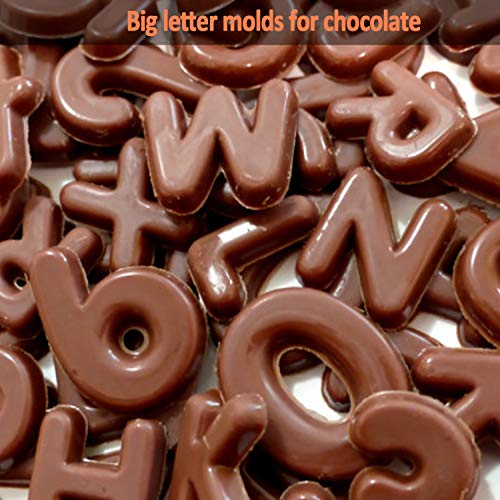 Large Letter Silicone Molds for Chocolate, Mity rain Backward Alphabet