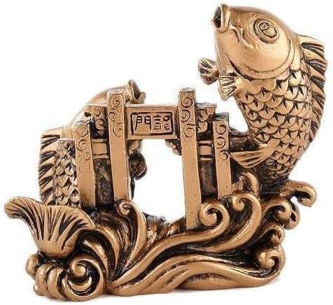 lachineuse, Feng Shui Carp Figurine, Symbol of Success and Obstacles Bypass, for Office Home, Koi Carp Statue, 7.5 x 8 x 3 cm - Image 3