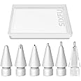 SIXFU Replacement Pencil Tips for Apple Pencil, Multiple Durable iPencil Tip Nibs Accessories for iPad Pro/Apple Pencil Pro/USB-C/ 1st Gen/ 2nd Generation (6 PCS)