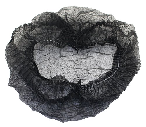 100 pieces disposable Non-woven Clip Caps Mob caps hairnets head cover, 21", with 6 colors for you to choose. (Black) - Thumbnail 4