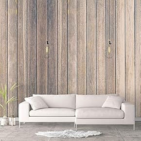 Wall Murals for Bedroom Beautiful Wood Feature Industrial Removable Wallpaper Peel and Stick Wall Stickers - 66x96 inches