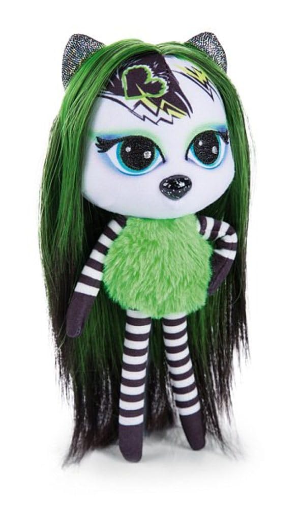 NICI Pixidoos Bami the Doll toy 20 cm, Giftbox incl. tattoo set for kids, hair comb & friendship bracelet – Styling dolls with colourful hair – Cuddly toys to cuddle, play, style & collect