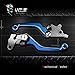 MZS CNC Pivot Brake Clutch Levers for Yamaha YZ80 YZ85 1995-2014/ TTR230 2005-2017 (Blue)