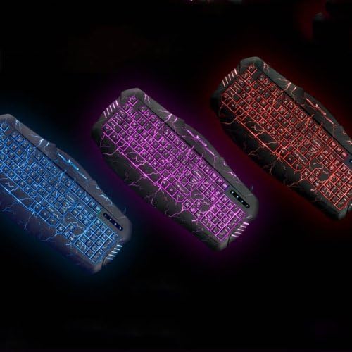 X-lawab X-s666 3 Color Backlight Crack Decoration USB Wired Gaming Keyboard
