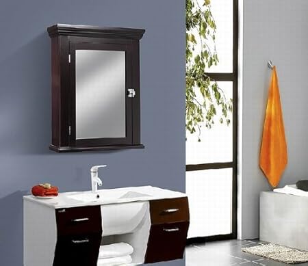 Crazy Price Last Day For Wooden Mirror Medicine Cabinet Espresso Hc008 Amazon Co Uk Kitchen Home