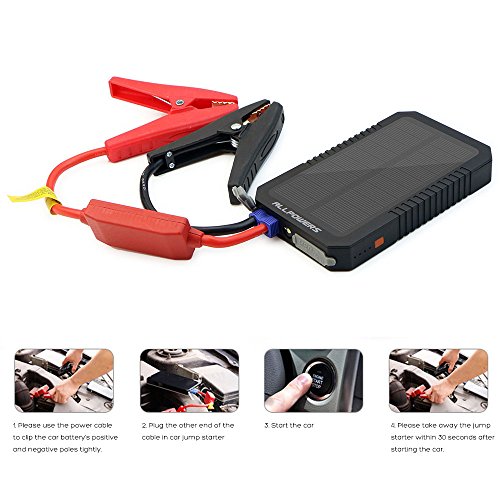 ALLPOWERS Solar Car Jump Starter and Portable Charger Power Bank with 400A Peak Current