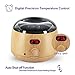 Wax Warmer Waxing Kit - Aldom - Digital LCD Display Hair Removal Wax Pot with Precision Temperature Control (110°F - 246°F), 4-Flavor Wax Beans and 20 Wax Applicator Stickers for Professional Beauty