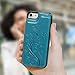 SUPWALL Compatible with iPhone 7 & 8 (4.7 inch) Flip Case, Blue Synthetic Leather Butterfly Embossed Kickstand Card Holder Wallet Case with Credit Card Slot