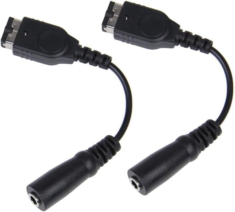 EXLENE 2 Pack 3.5mm Jack GBA SP Earphone Adapter Cable Cord Converter for Nintendo Gameboy Advance SP (8cm)