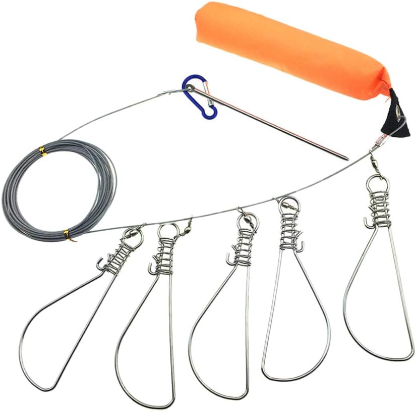 BESPORTBLE Fishing Stringer Clip Fish Lock Stainless Steel