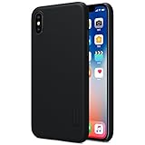 For iPhone X Case, Nillkin Ultra Slim Thin Anti Slipping Hard PC Cover Case, [Frosted] Durable Anti fingerprints Back Case [with Screen Protector] for iPhone X Case (Black)