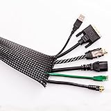 InstallerParts Cable Management and Organizer Cover - Expandable Braided Cord Sleeve 2