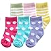 6pk Fun Stripe Combo Socks, Pink, 12-24 months