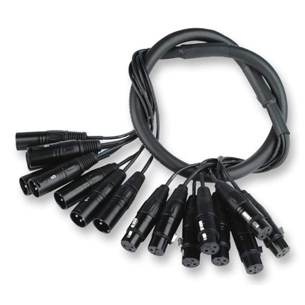 PRO SIGNAL PSG01233 8 Way XLR Male to Female Loom, 6m