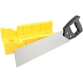 GreatNeck BSB14 12" Mitre Box and Saw Set for Precision Cuts on Trim | 12 Inch Mitre Box with 14 Inch Back Saw, Precision Cuts for Trim and Molding, Woodworking and Beveled Corner Cuts