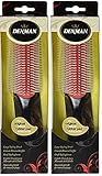 Denman Cushion Brush Nylon Bristles, 9-Row-2 PACK