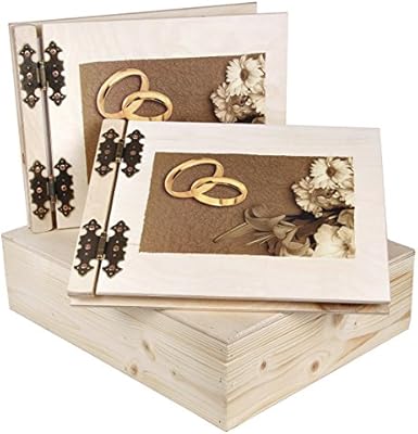 Regalo 25 hojas álbum de boda, libro de visitas y caja: Amazon.es: Hogar