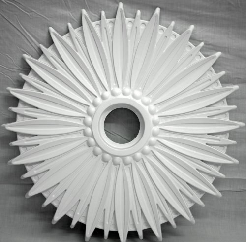 28 White Henta Daisy Ceiling Medallion DIY Paintable ABS Modern Light Fixture