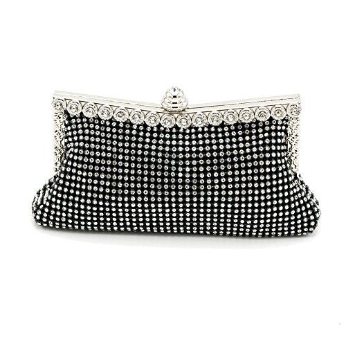 Kingluck the Rhinestone Diamond Wedding Special Occasion Evening Handbags/clutchs (black) - Thumbnail 7
