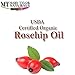 Mary Tylor Naturals Organic Rosehip Seed Oil Large 4 oz, USDA Certified, Cold Pressed, Natural Moisturizer For Face Skin Hair and Nails, Therapeutic Grade, 100% Pure Rose Hip oil