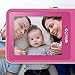Aniee MP3 Player/MP4 Player, Kids MP3 Player with FM Radio/Video/Photo Viewer & Voice Recorder, Music Player with Cartoon Bear Paw Button Support Up to 64GB, Pink