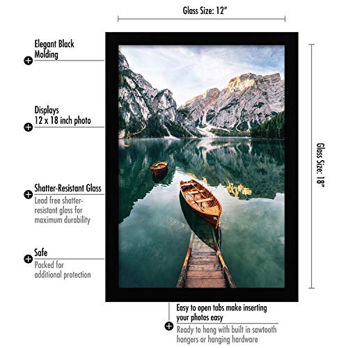 4 Americanflat+12x18+Black+Poster+Frame