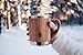 MyHomeIdeas Wooden Tea Mug with Lid - Wood Bamboo Coffee Mugs for Men - Reusable Cool Coffee Travel Mug To Go with Handle - Unique Personalized Gift Mug for Men, Women - 100% Eco-Friendly — 13.5 oz