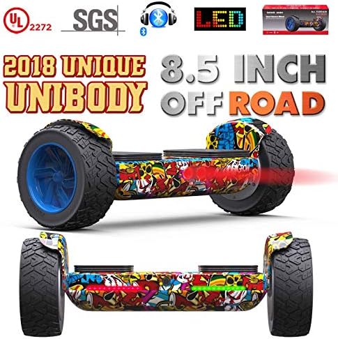 CHIC 8.5" 2 Wheel Hoverboard Self-Balancing Electric Scooter Bluetooth Speaker LED Kids, Graffiti Color HB-Z13-GRAFFITI