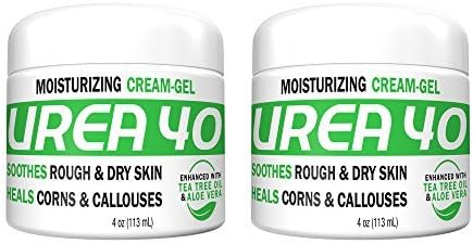 Urea 40% Percent Cream/Gel for Hands, Feet, Elbows and Knees - Corn & Callus Remover - Skin Exfoliator & Moisturizer - Repairs Thick, Callused, Dead and Dry Skin 4oz,2Pack