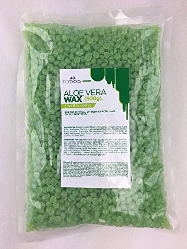 Huini Herbicos Body Hair Remover Hard Wax Beans Aloe Vera all skin - 17.64 oz CD-RHW500C-4