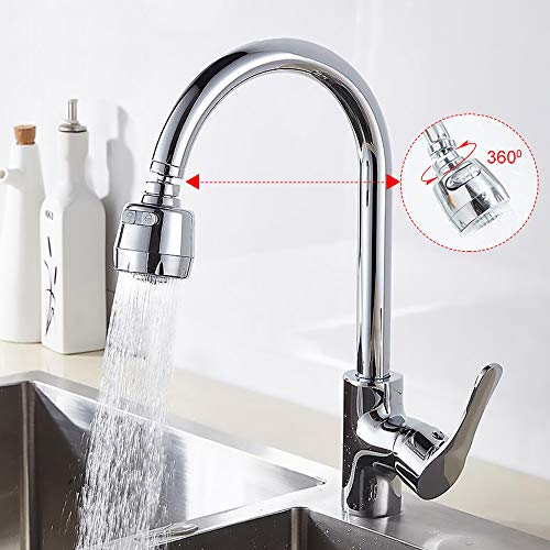 Kitchen Faucet Head, 360°Swivel Water Saving Tap 2-Function Pull Out Spray Head moveable kitchen Nozzle Filter Water tap head Kitchen Accessories