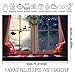 7x5ft Christmas Photography Backdrop Window Snowflake Pillow Sill Moon Reindeer Santa Garland Wreath Xmas Holiday Family Party Kids Background Decoration Banner Photo Booth Studio Prop