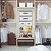 Lovotex 3 Shelf Hanging Closet Organizer with Drawers 3 Shelves Organizers and Storage Drawer for Clothes, Sweater, Towels and 9 Shoe Slots 40