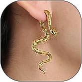 Vintage Snake Earrings for Women Gothic Snake Drop Earrings Lightweight Punk Animal Serpent Statement Earrings Trendy Bar Party Jewelry Accessories